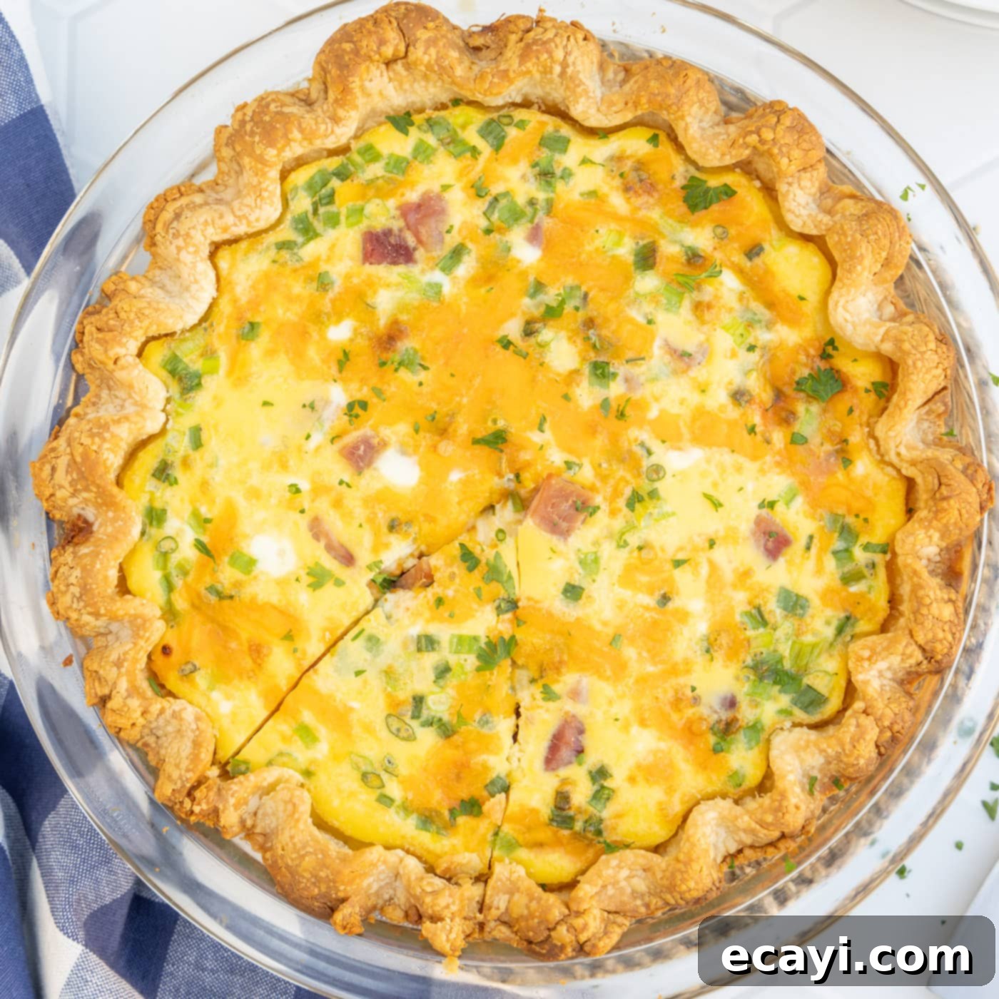 Savory Egg Custard Pie 1 featured 80742