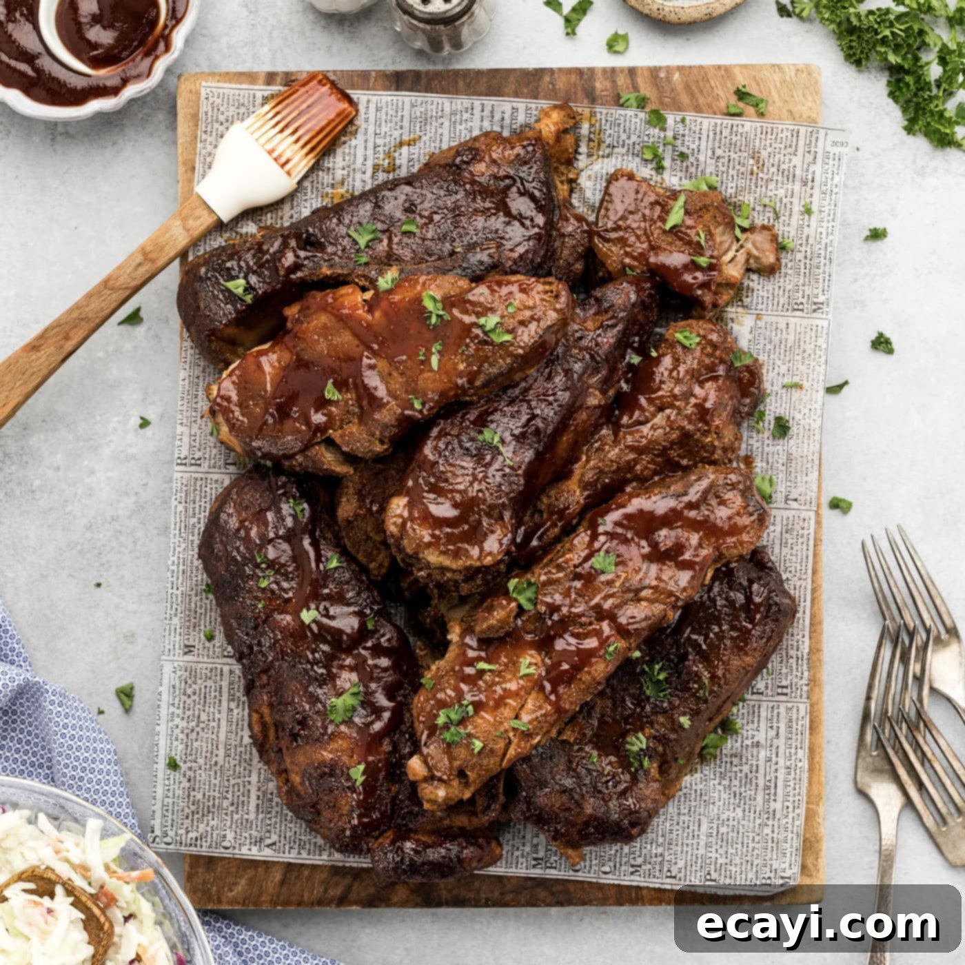 Fall-Off-The-Bone Slow Cooker BBQ Country Ribs 1 featured 8485