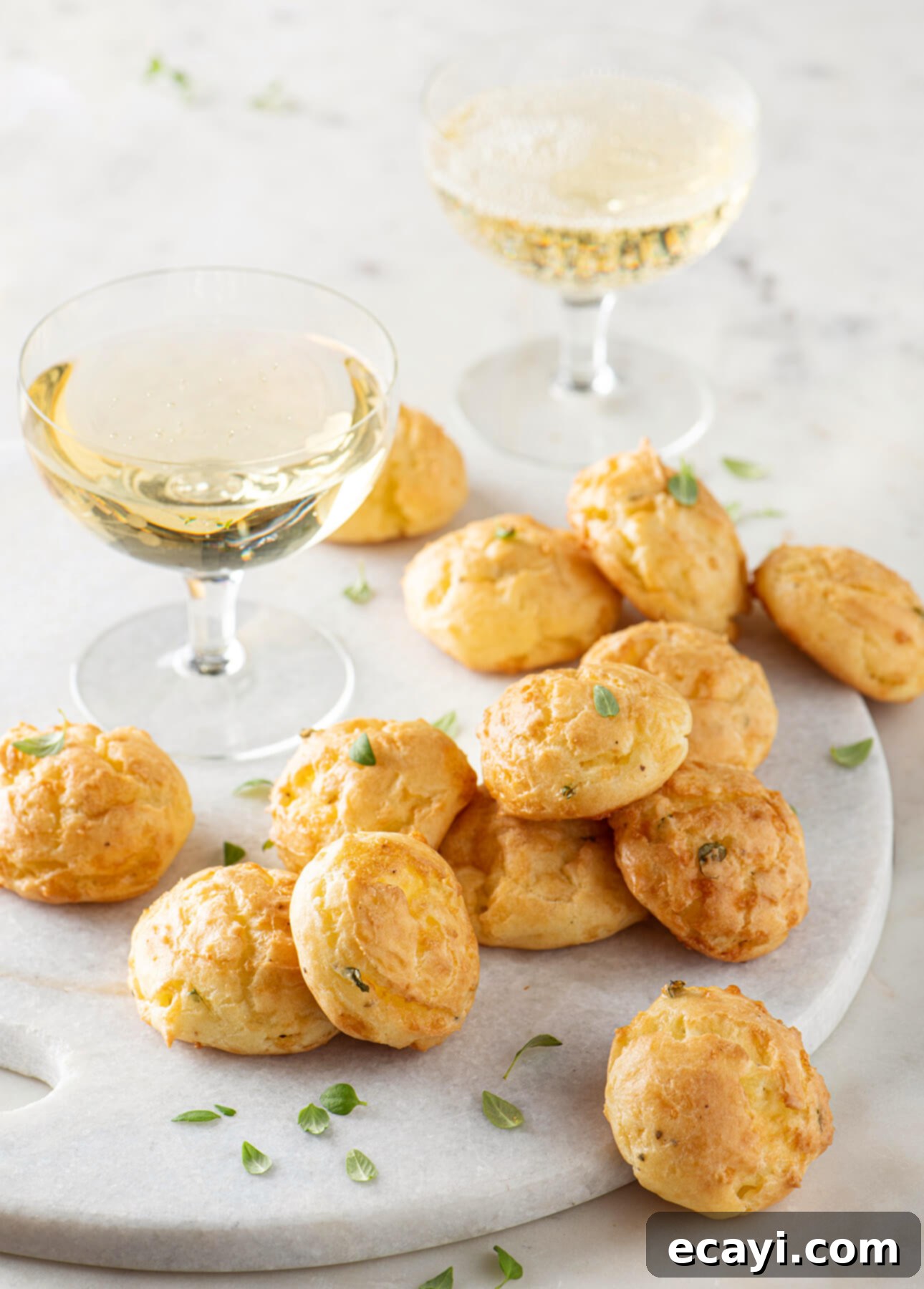 Golden Champagne Parmesan Puffs 1 featured 8859