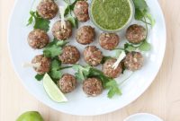 Mint Coriander Lime Chutney Lamb Meatballs
