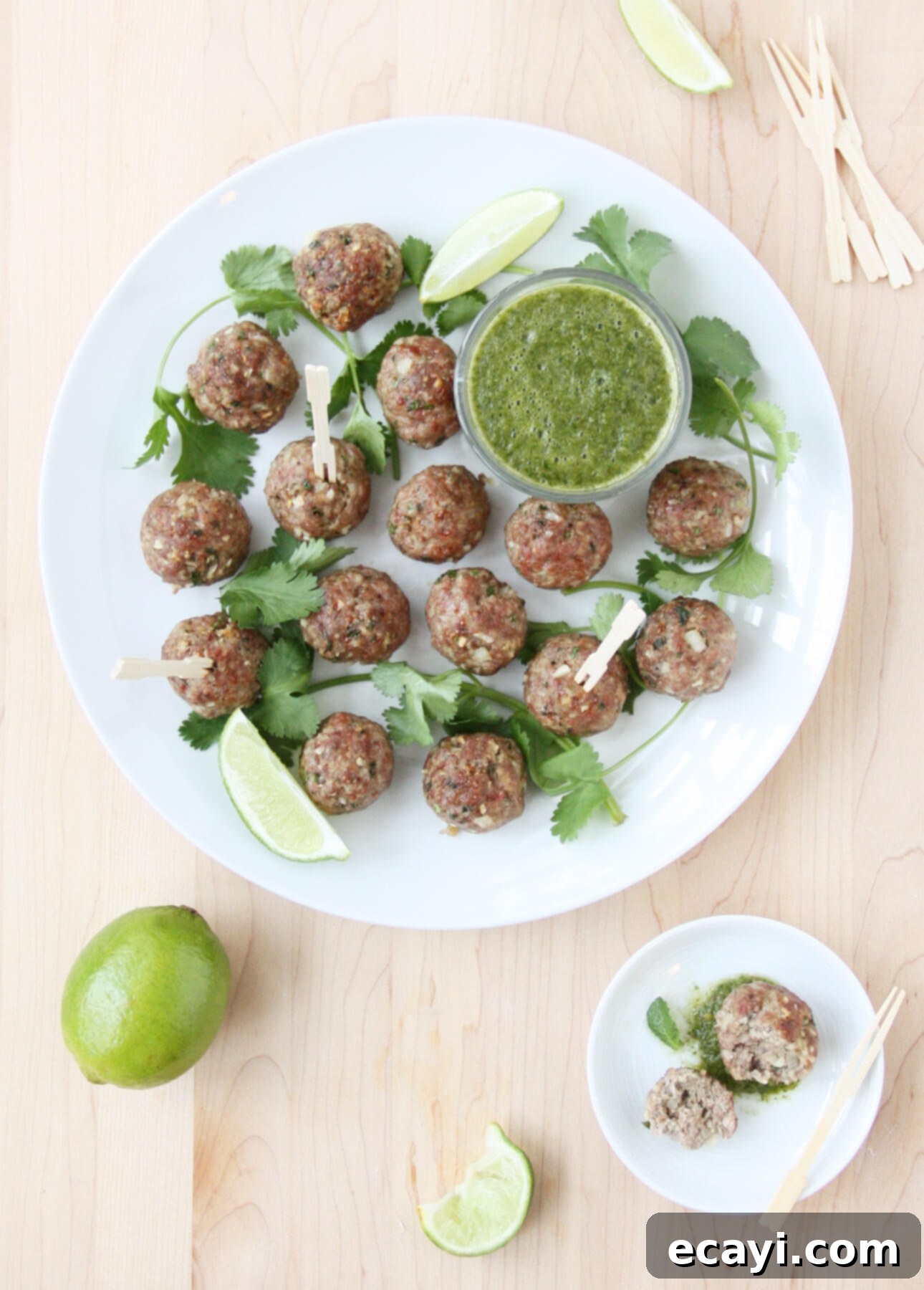 Mint Coriander Lime Chutney Lamb Meatballs 1 featured 8873