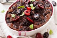 Decadent Blackberry, Cherry, and Chocolate Clafoutis