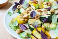 Charred Zucchini, Toasted Hazelnut, and Shaved Parmesan Salad