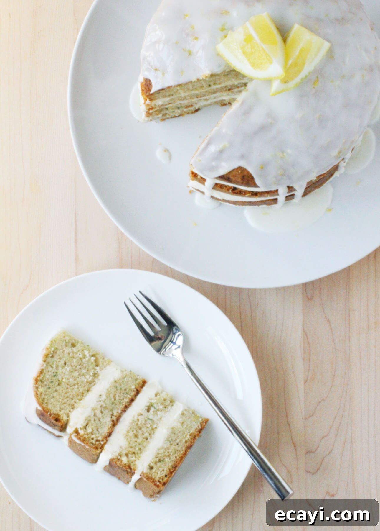 Bright Lemon Zucchini Cake with Tangy Goat Cheese Frosting and Zesty Glaze 1 featured 9222