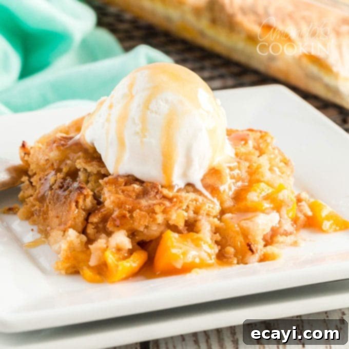 Effortless Peach Cobbler Bake 1 featured 9585