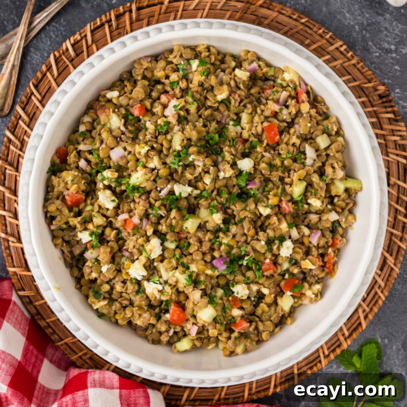 Zesty Lemon Herb Lentil Salad 1 featured 97272