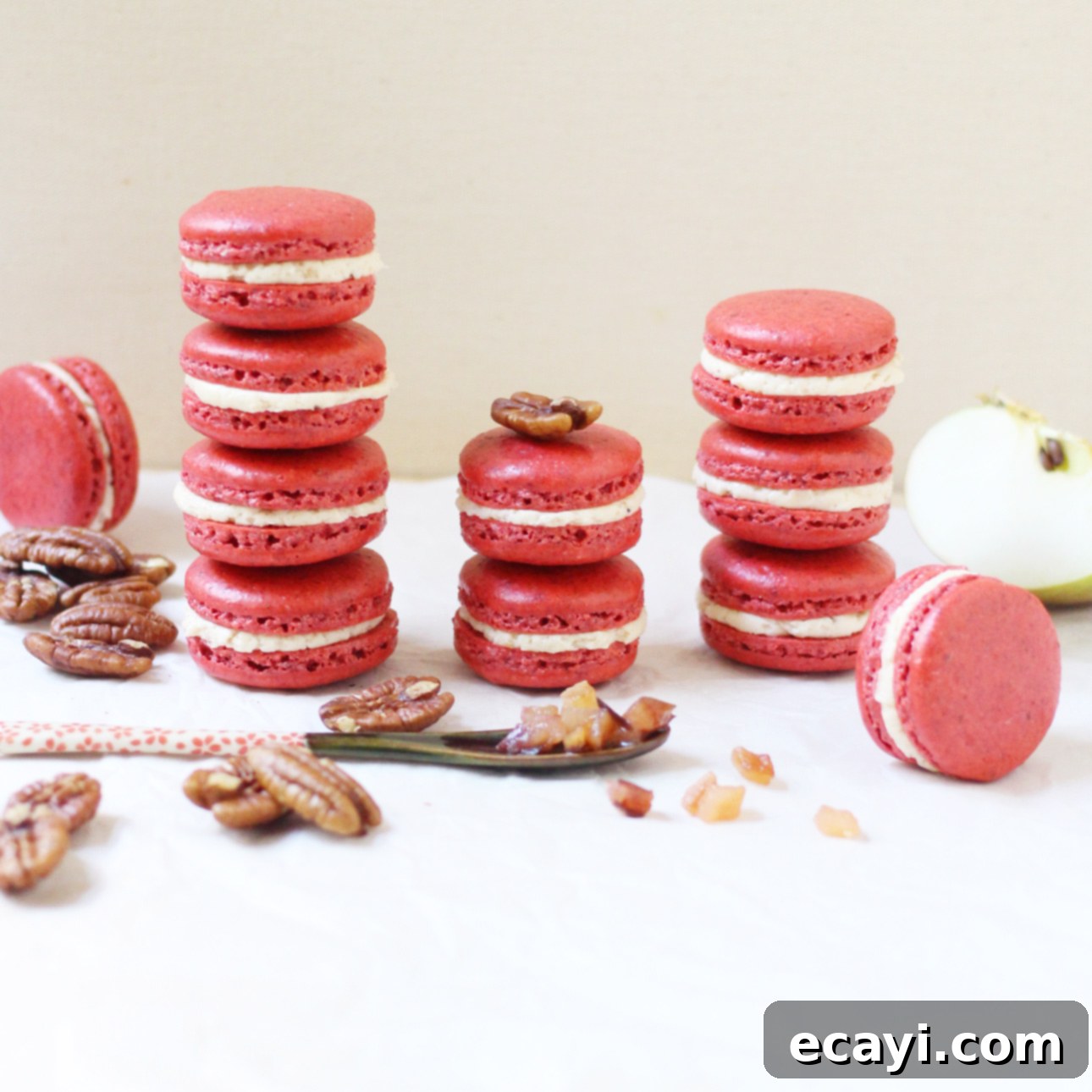Artisan Spiced Apple Pecan French Macarons 1 featured 9775