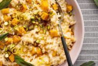 Golden Roasted Butternut Squash Risotto with Brown Butter and Sage