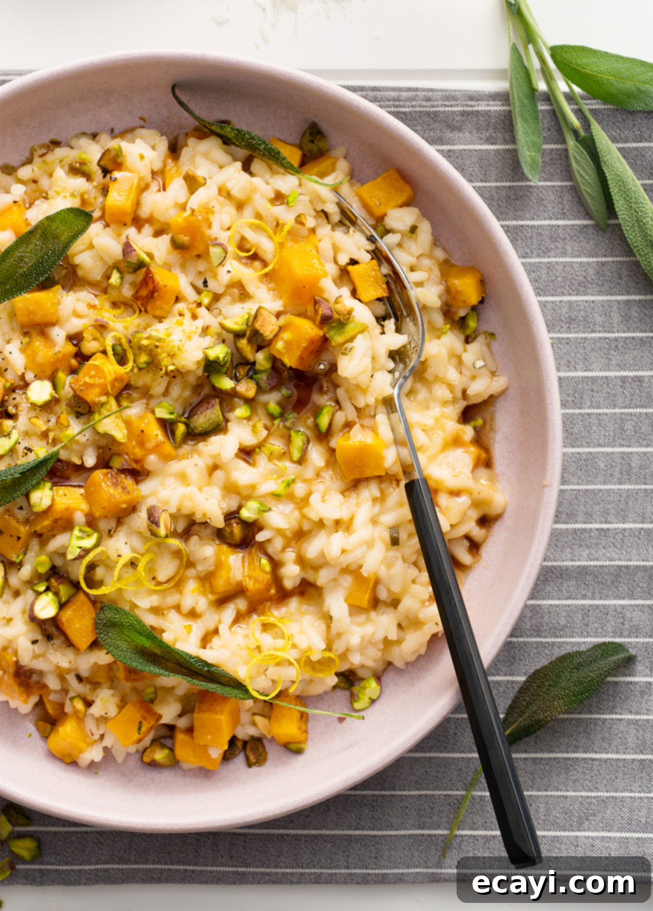 Golden Roasted Butternut Squash Risotto with Brown Butter and Sage 1 featured 9823