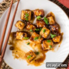 Sticky Honey Garlic Tofu 14 Plate of Honey Garlic Tofu