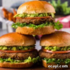 Plant-Based Burgers 15 Stack of three Veggie Burgers