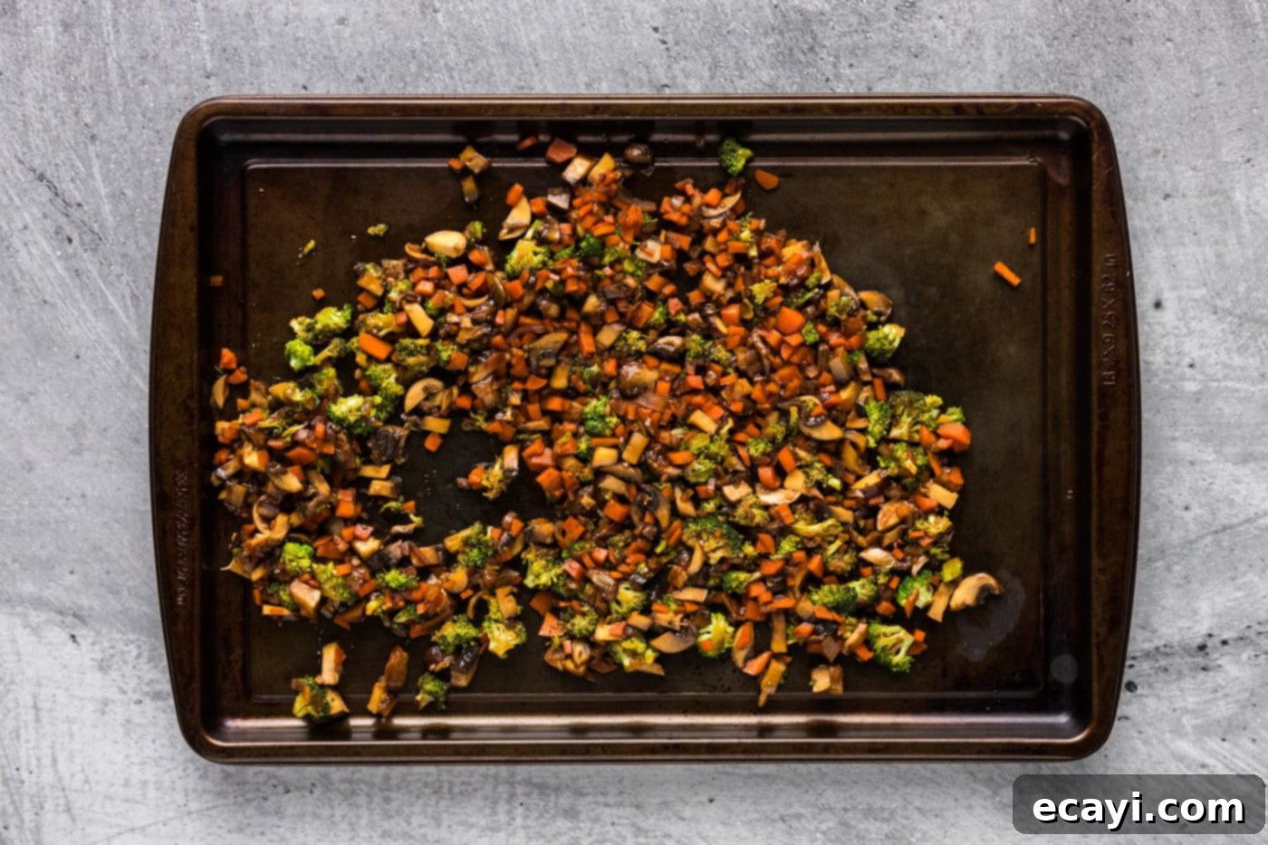 Plant-Based Burgers 8 vegetable mixture cooling on a baking pan