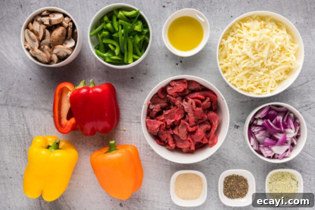 Loaded Philly Cheesesteak Peppers 4 Ingredients for Philly Cheesesteak Stuffed Peppers