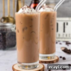 Cold Buzz Coffee 8 Two Spiked Iced Coffees topped with whipped cream and shaved chocolate