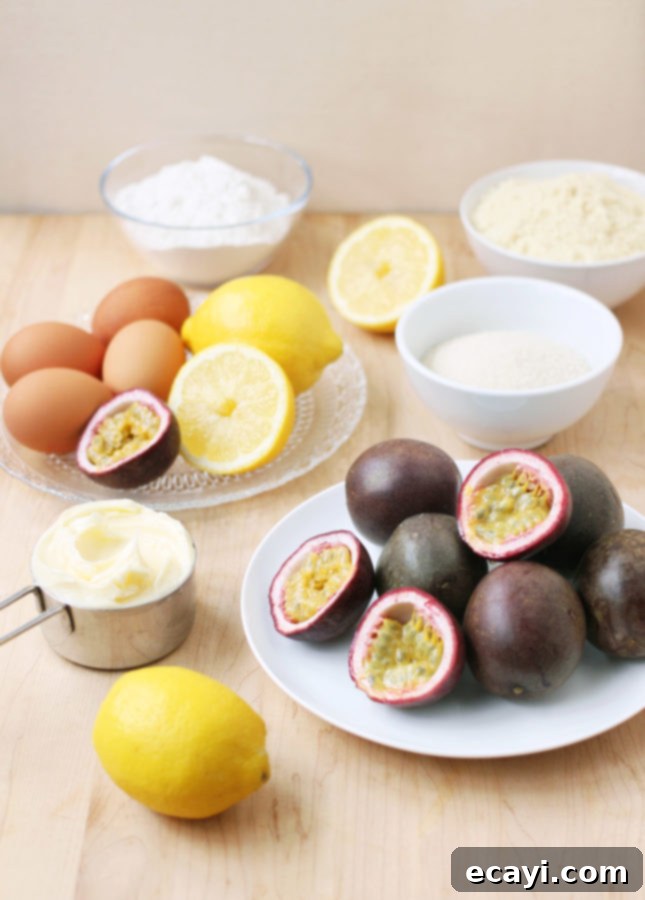 Zesty Passion Drizzle Delight 3 Ingredients to make passion fruit and lemon drizzle cake // FoodNouveau.com