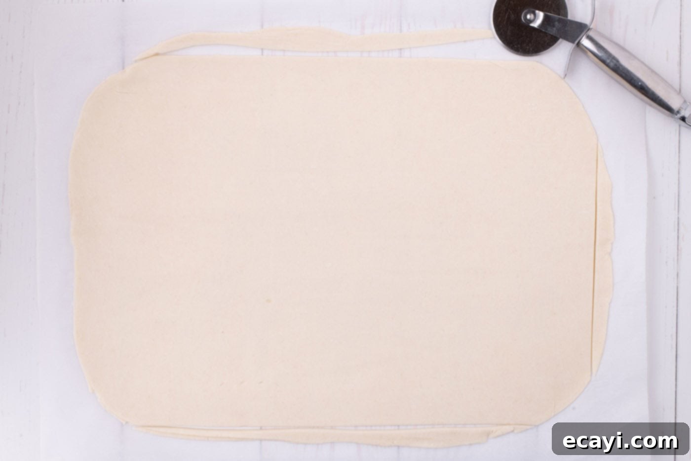 Sheet Pan Apple Pie 6 pie dough cut to length for a jelly roll pan