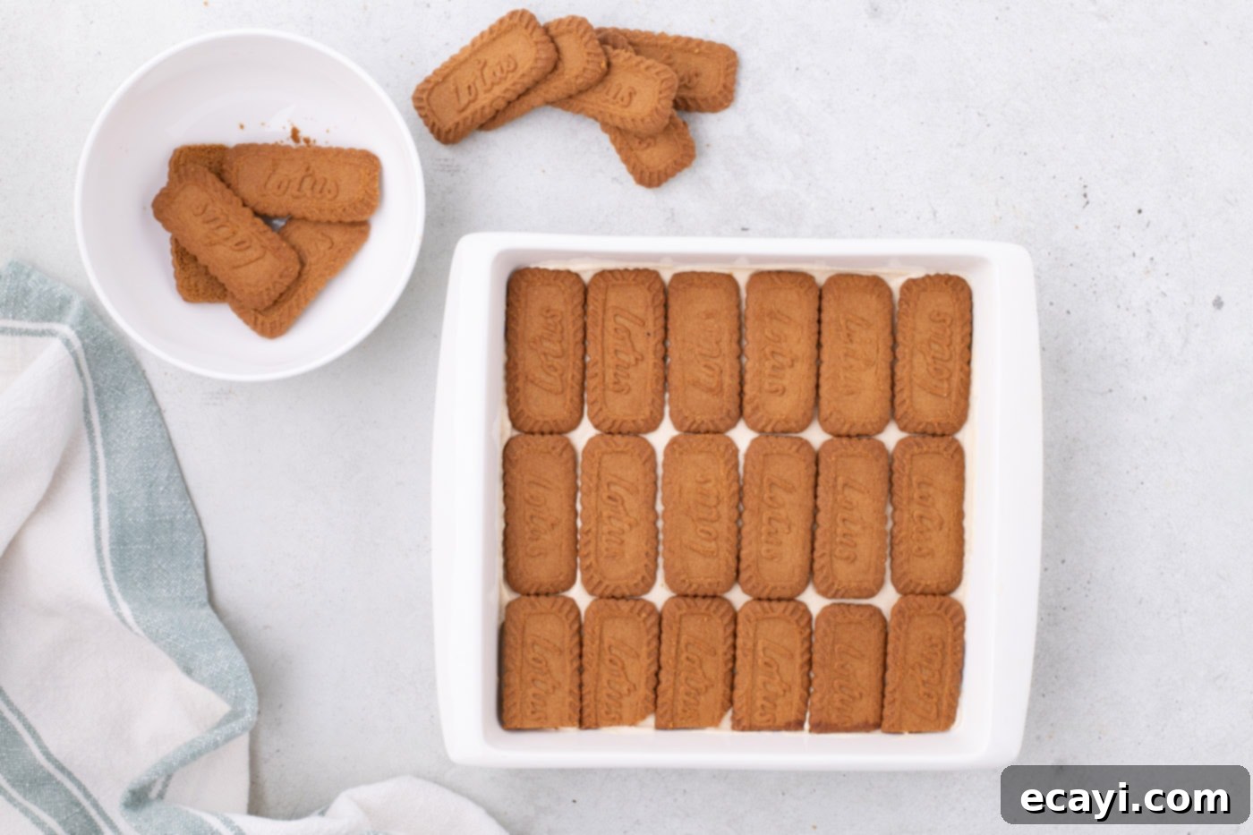 No-Bake Biscoff Bliss 12 layer of Biscoff cookies over whipped cream layer