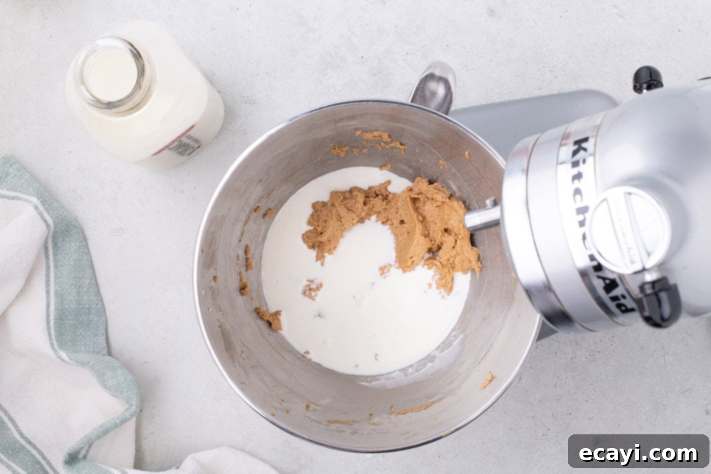 No-Bake Biscoff Bliss 7 heavy whipping cream added to whipped Biscoff cookie butter mixture