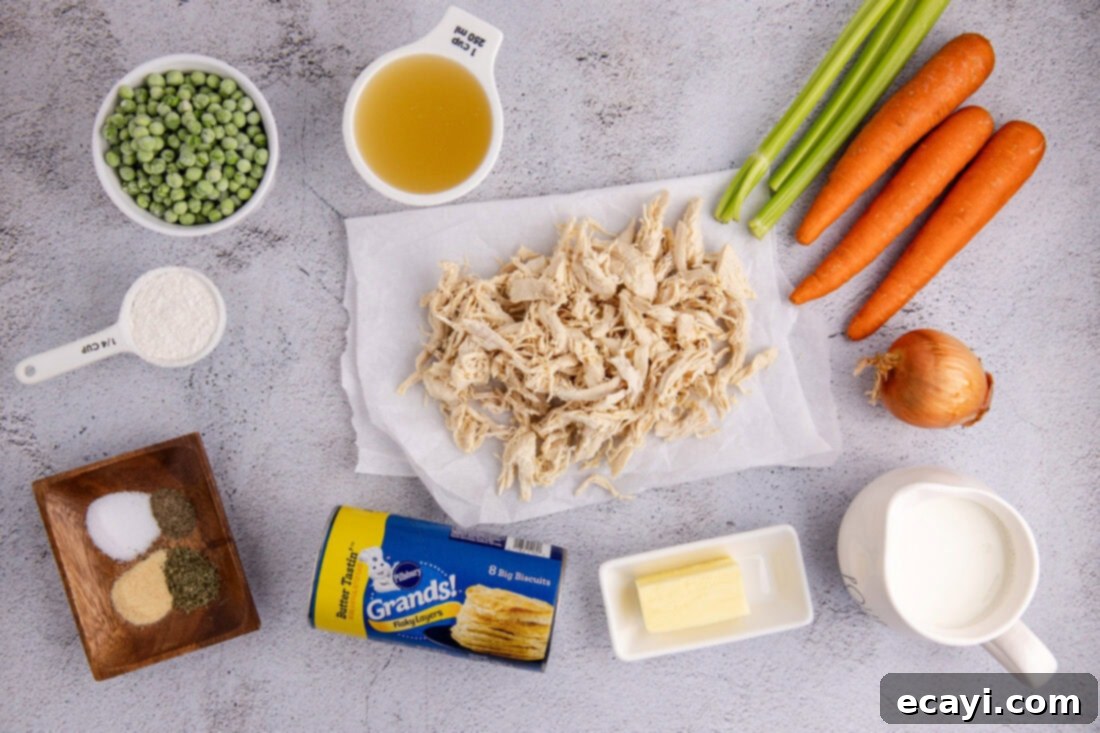 Hearty Chicken Pot Pie Casserole 4 Ingredients for Chicken Pot Pie Casserole