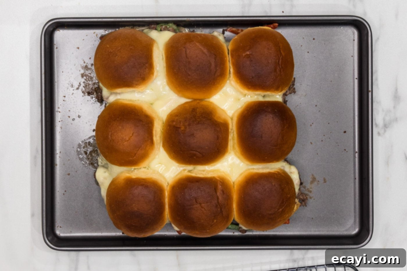 Cheesesteak Slider Bites 12 baked philly cheesesteak sliders