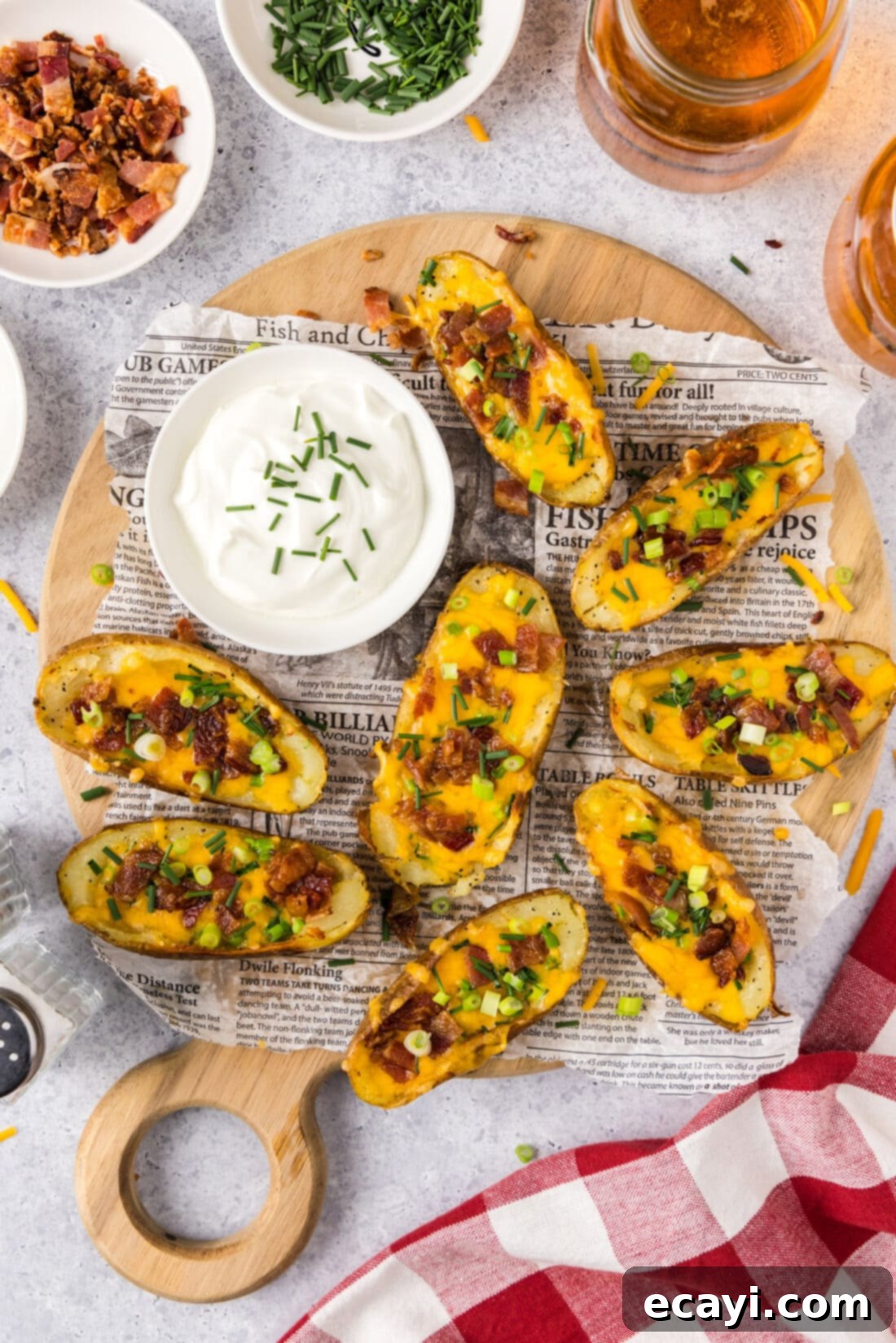 Loaded Potato Boats 11 Platter of Potato Skins