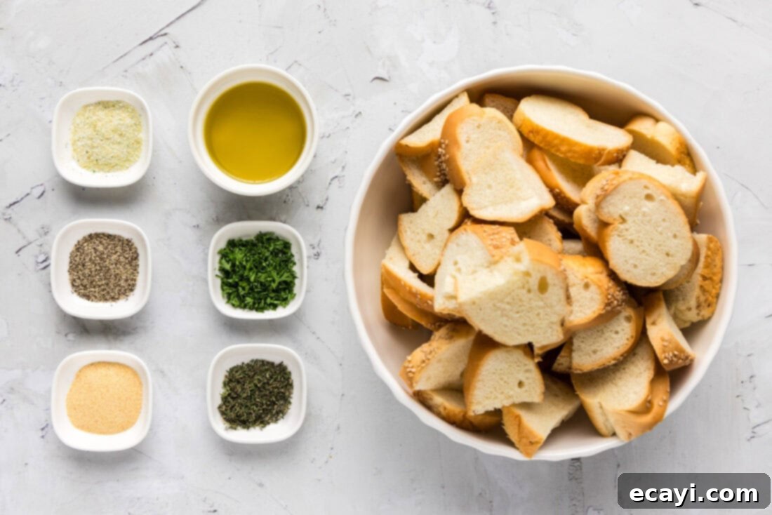 Crispy Golden Croutons 4 Ingredients for Homemade Croutons