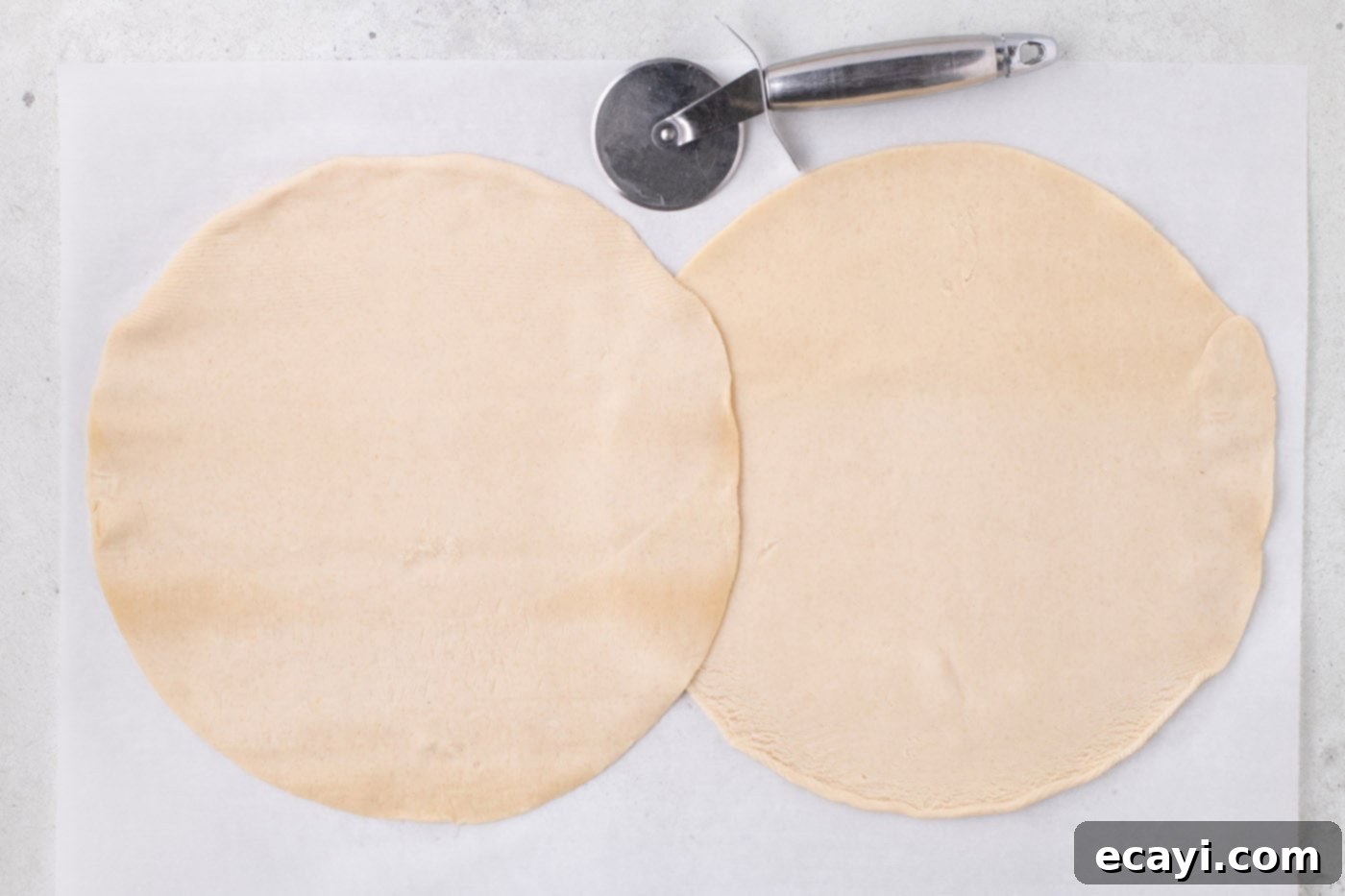 Family Sized Sheet Pan Pumpkin Pie 5 two premade pie crusts overlapping
