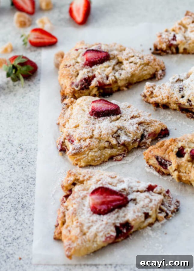 Orchard Peach and Wild Blackberry Pie with Olive Oil Gelato 2 Fluffy Rhubarb, Strawberry & Ginger Buttermilk Scones