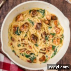Mediterranean Salmon Pasta 12 Skillet of Creamy Salmon Pasta