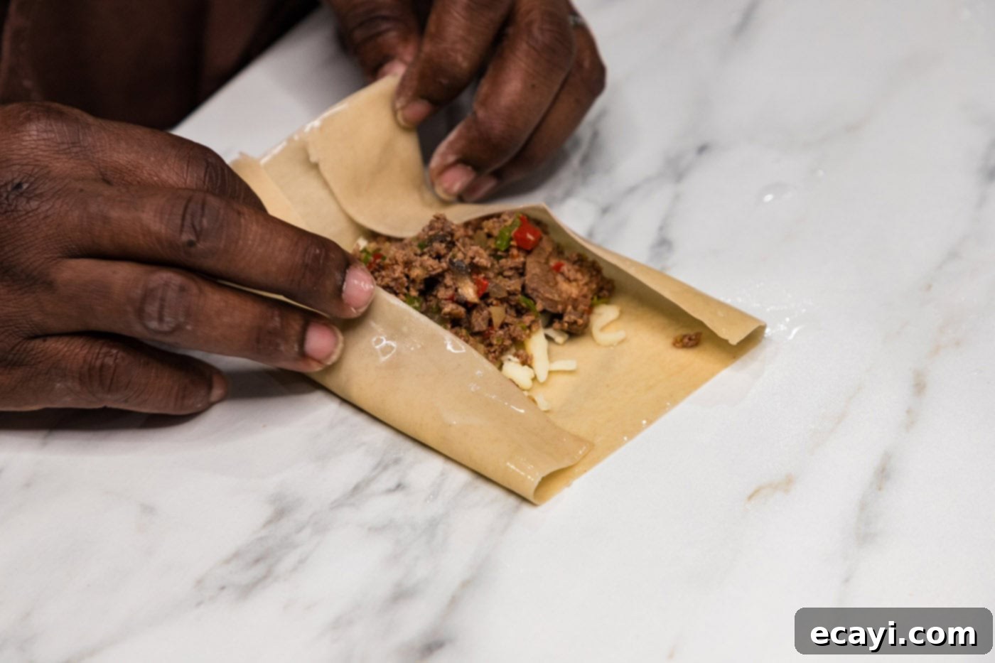 Crispy Philly Cheesesteak Rolls 12 folding egg roll