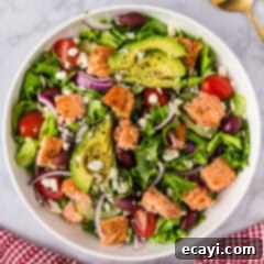 Fresh Salmon Medley 8 Close up photo of a bowl of Salmon Salad