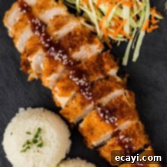 Golden Panko Chicken Cutlet 13 Close up photo of Chicken Katsu