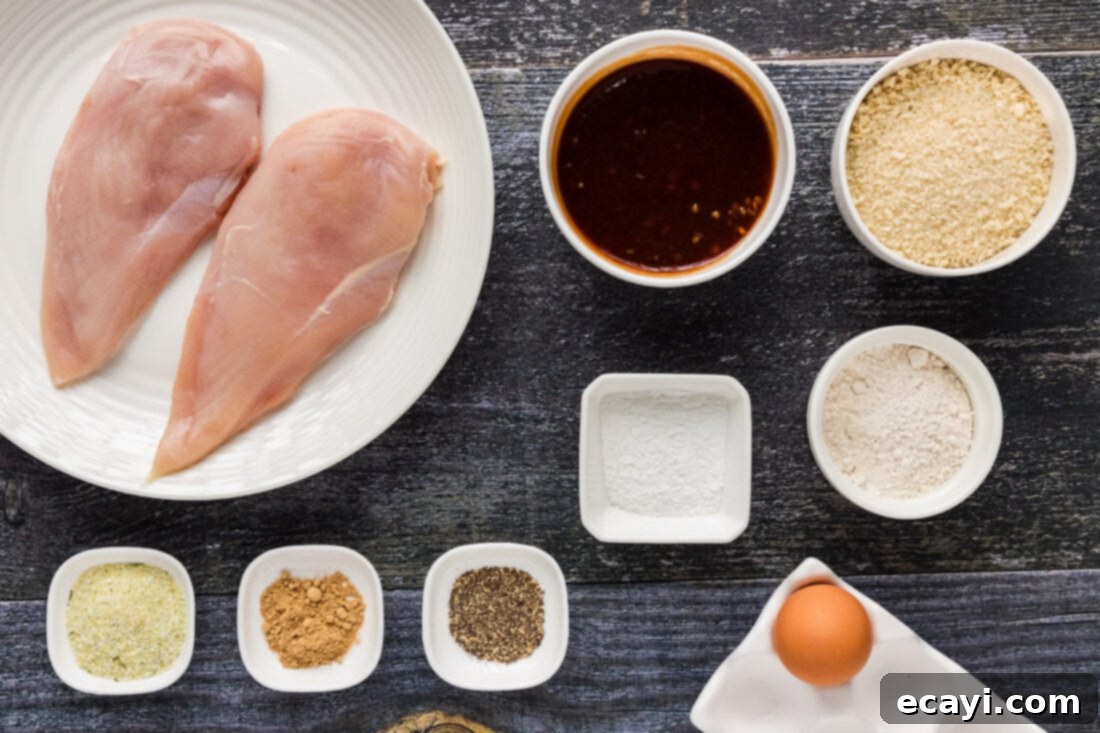 Golden Panko Chicken Cutlet 4 Ingredients for Chicken Katsu