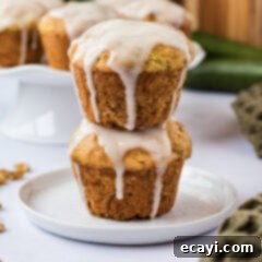 Quick Zucchini Muffins 12 Stack of two Shortcut Zucchini Muffins