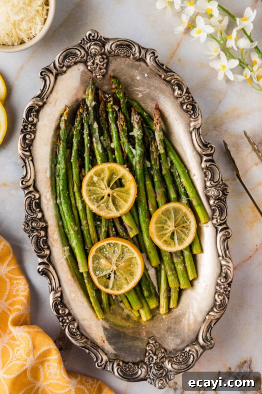 Bright Lemon Asparagus 3 Platter of Lemon Asparagus
