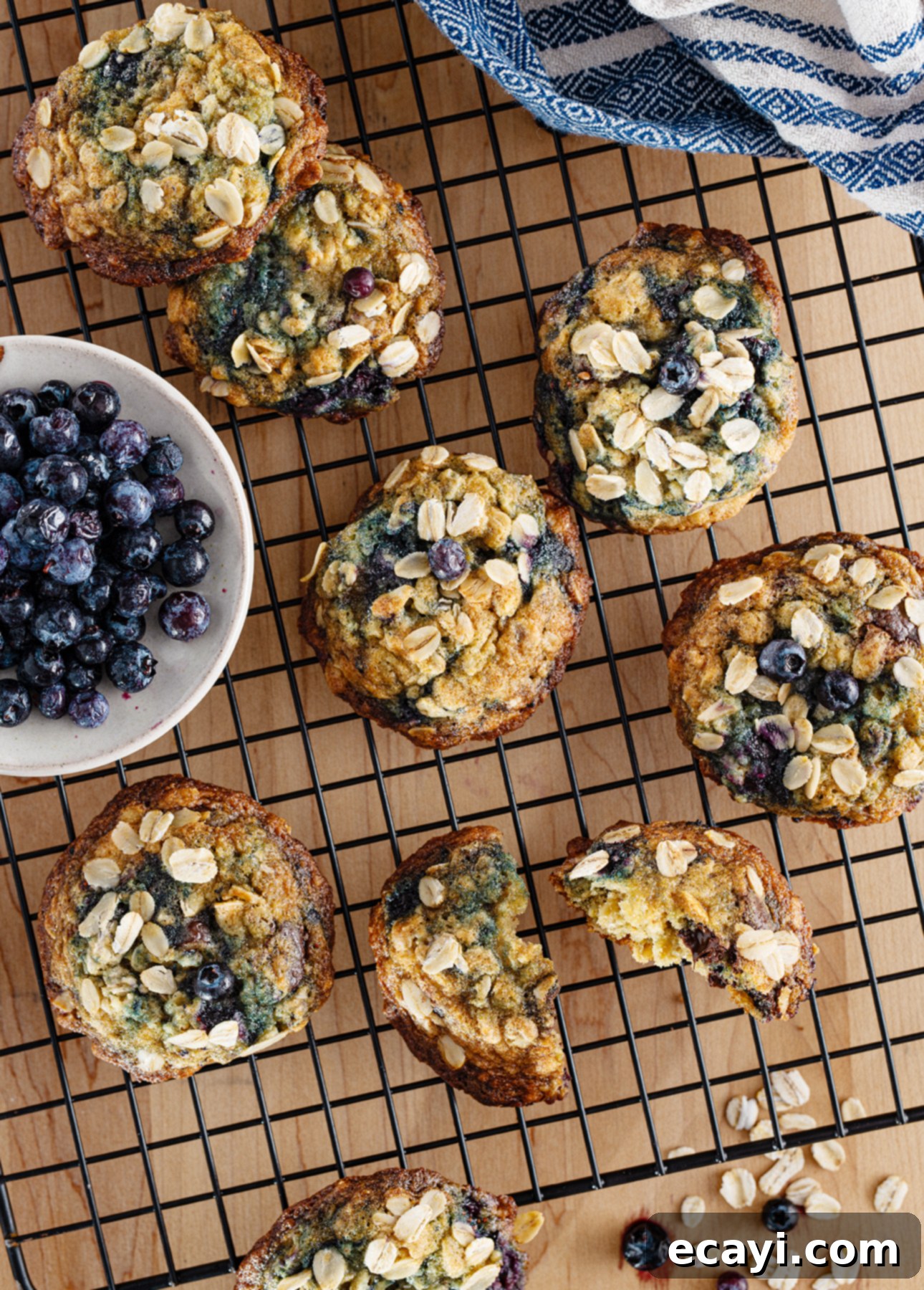 Blueberry Oat Delights 6 Oats and Blueberry Cookies: A Healthy Twist on a Classic Sweet Treat! // FoodNouveau.com