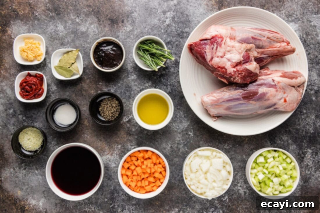 Fall-Off-The-Bone Lamb Shanks 4 Ingredients for Braised Lamb Shanks