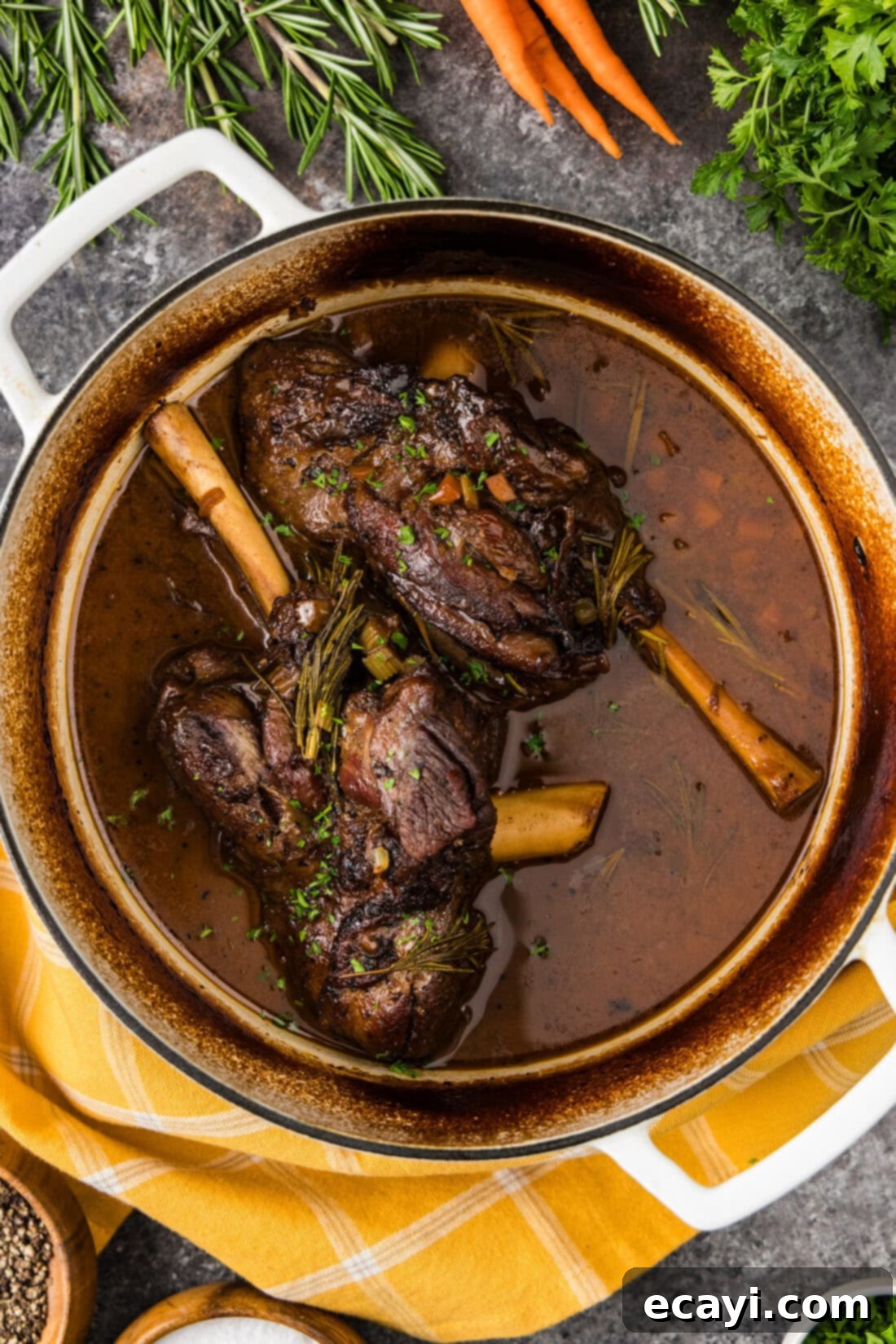 Fall-Off-The-Bone Lamb Shanks 5 Pot of Braised Lamb Shanks