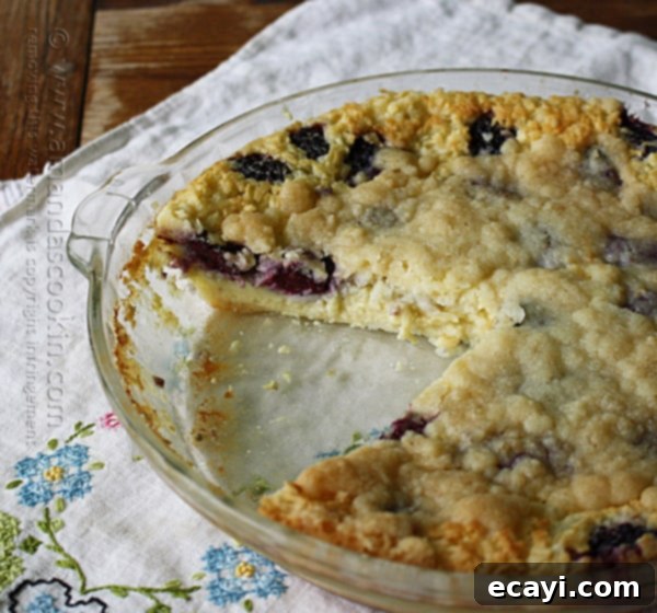 Blackberry Coconut Magic Pie 2 Blackberry Coconut Impossible Pie, a simple and delightful dessert
