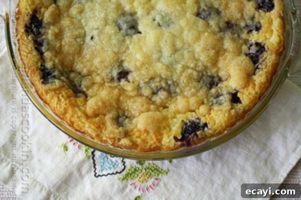 Blackberry Coconut Magic Pie 4 Sliced Blackberry Coconut Impossible Pie showing its rich filling