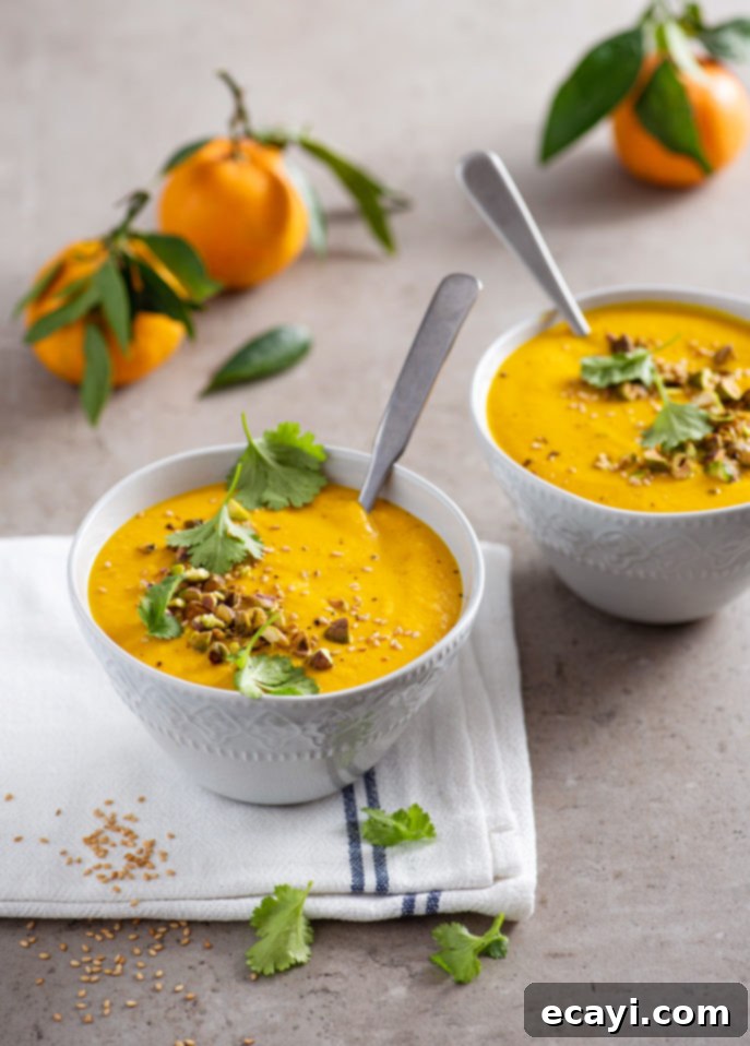 Velvety Golden Carrot Soup 5 Healthy, Bright & Dairy-Free Orange Carrot Soup // FoodNouveau.com