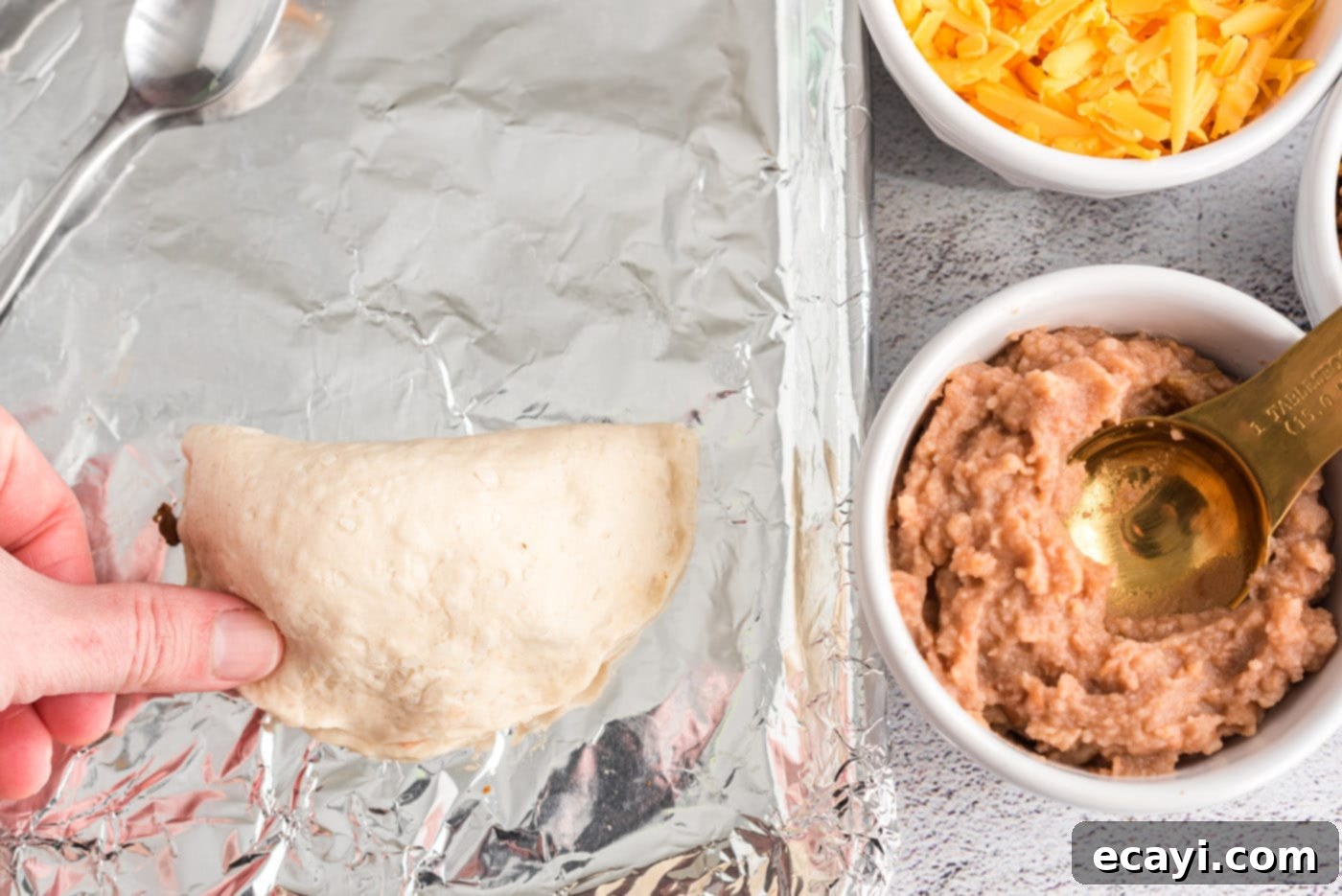 Crispy Taco Turnovers 9 folding taco empanadas