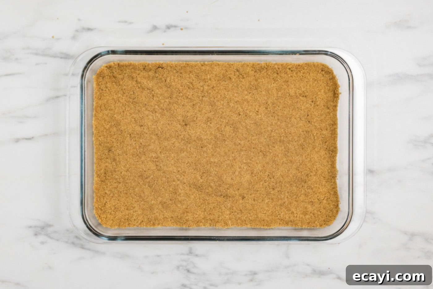 S'mores Lasagna 6 graham cracker crust in a baking dish