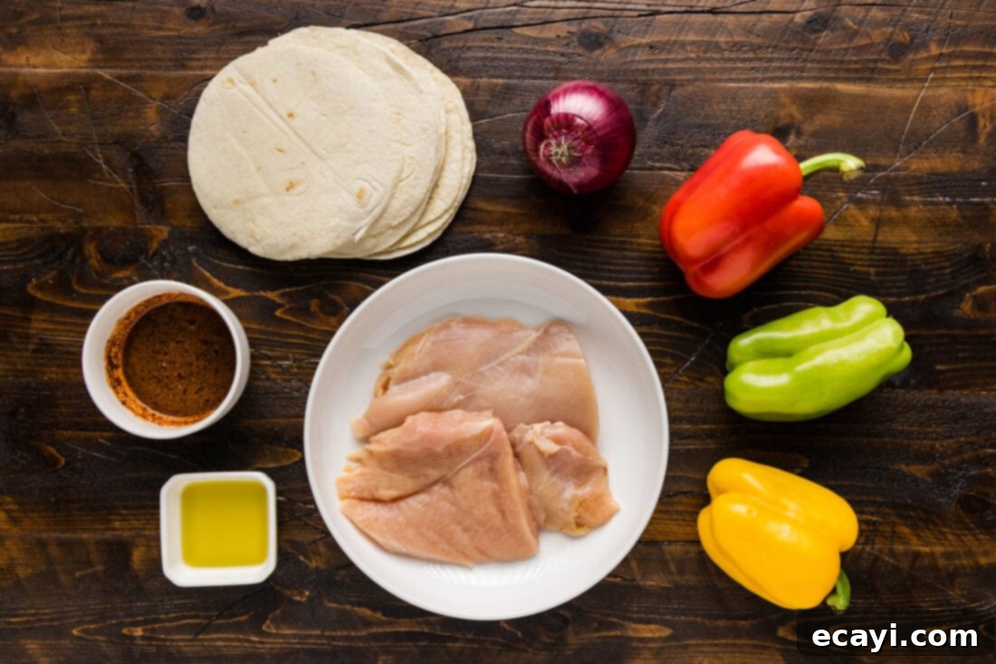 Sizzling Chicken Fajitas 4 Ingredients for Chicken Fajitas