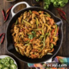 Sizzling Chicken Fajitas 10 Close up photo of a skillet of Chicken Fajitas