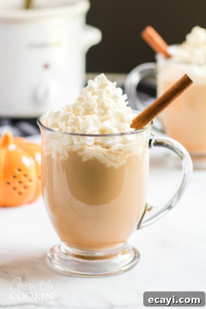 Autumn Spice Dream 8 Clear mug showcasing a perfectly prepared pumpkin spice latte with whipped cream and cinnamon