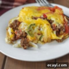 Duke's Casserole 2 plate with casserole topped with cheese