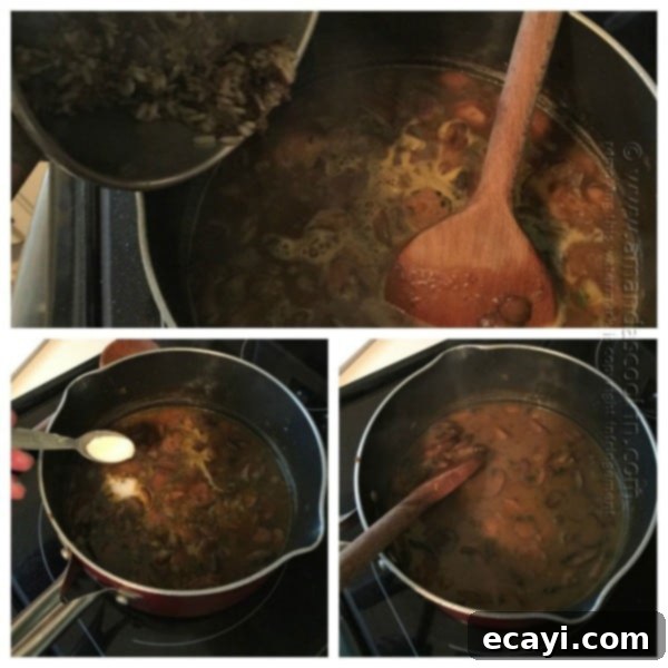 Hearty Woodland & Farmhouse Wild Rice Soup 9 Sausage Mushroom & Wild Rice Soup, Amanda's Cookin'