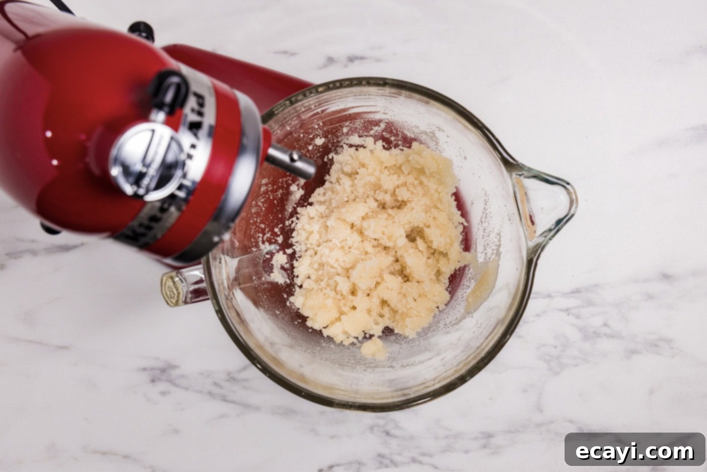 Hidden Veggie Fudge 5 Sugar and oil mixture in a stand mixer bowl, light and fluffy