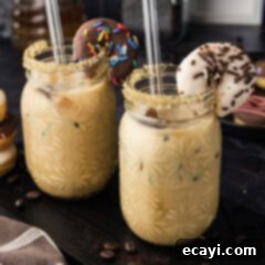 Velvet Espresso Chill 11 Close up photo of two Iced Espresso Cocktails, showcasing their creamy texture and inviting presentation.